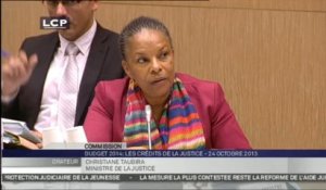 TRAVAUX ASSEMBLEE 14EME LEGISLATURE : Audition de Mme Christiane Taubira, ministre de la Justice, sur les crédits de la mission « Justice ».