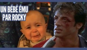 Un bébé ému aux larmes par Rocky