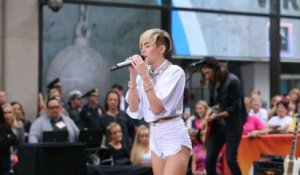 Miley Cyrus Lights Up Onstage at EMAs