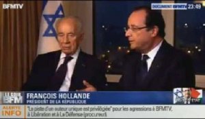 Le Soir BFM: le voyage de François Hollande en Israël et en Palestine - 18/11 6/6