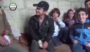 Explosion a côté de deux enfants interviewés en syrie