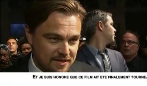 Leonardo DiCaprio présente "Le Loup de Wall Street" à Paris