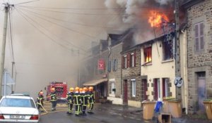 Violent incendie dans une maison