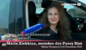 La Pussy Riot russe Maria Alekhina remise en liberté