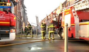 Les images de l'incendie d'un camion à Lomme - 28/12