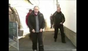 Poutine fait du ski à Sotchi