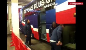 Brest. Les joueurs du PSG arrivent au stade Francis-Le Blé