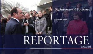 Reportage lors du déplacement de François Hollande à Toulouse