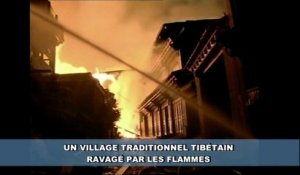 Un village tibétain millénaire ravagé par les flammes