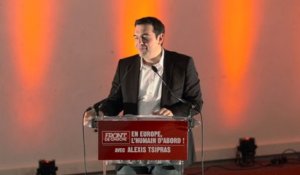 Meeting du Front de gauche avec Alexis Tsipras pour le lancement de la campagne des européennes