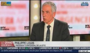 Philippe Louis, président confédéral de la CFTC, dans Le Grand Journal – 22/01 3/4