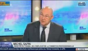 Embauche: "Il faut que la France accélère", Michel Sapin, dans GMB - 24/01