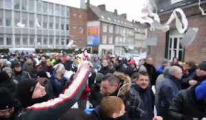 Manifestation des salariés de Stora Enso, à Arras, le 28 janvier 2014