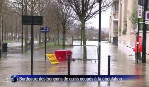 Intempéries : débordement de la Garonne à Bordeaux