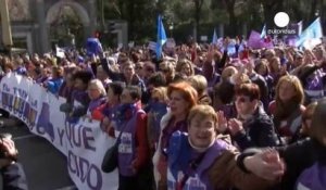 Marée humaine à Madrid contre une loi anti-IVG