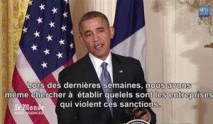 Barack Obama menace les entreprise françaises qui prospectent en Iran