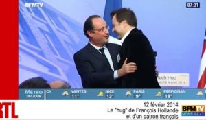 Le "hug" de François Hollande à un patron français