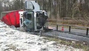 accident camion verre RN 2 Villers cotterêts