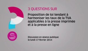 [Questions sur] Proposition de loi relative aux taux de TVA dans la presse