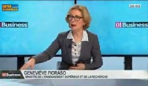 Le numérique dans l'enseignement supérieur: Geneviève Fioraso, dans 01Business - 08/03 1/4