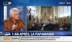 BFM Story: Un an après la "papamania": "ce pape François est authentique", Pierre Lunel - 13/03