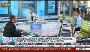 Bilan Hebdo: 4 ème séance de baisse du CAC 40, négociations entre SFR et Numericable, Philippe Béchade et Vincent Ganne, dans Intégrale Bourse – 14/03