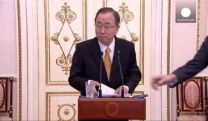Ban Ki-moon reçu à Moscou par Vladimir Poutine
