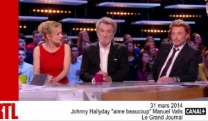 VIDÉO - Johnny Hallyday "aime beaucoup" Manuel Valls