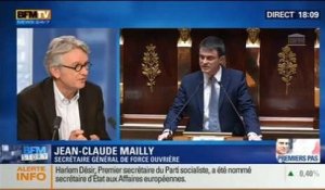 BFM Story: Discours de politique générale: le fond de la logique économique libérale de Manuel Valls - 09/04