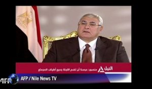 Egypte: le nouveau président respectera le calendrier électoral