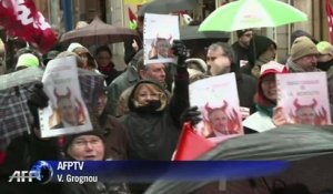 La Redoute: manifestation contre les licenciements à Lille