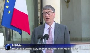 François Hollande reçoit Bill Gates à l'Elysée
