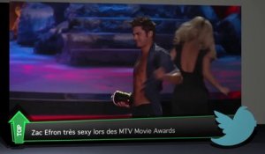 Top Média : Zac Efron se fait déshabiller sur la scène des MTV Movie Awards