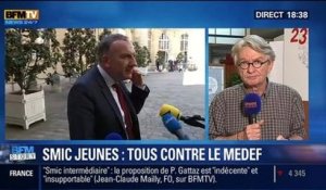 BFM Story: Smic jeunes: Tous contre le Medef - 15/04