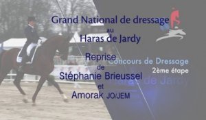 Grand National de Dressage Haras de Jardy. Reprise de Stéphanie Brieussel et Amorak JO/JEM