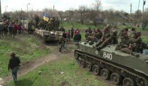 Kramatorsk : les tanks ukrainiens bloqués par les prorusses