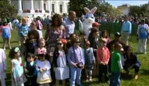 Obama et un lapin lancent la course à l'œuf de Pâques