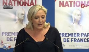 Marine Le Pen : le FN "saura se montrer digne" de ses résultats