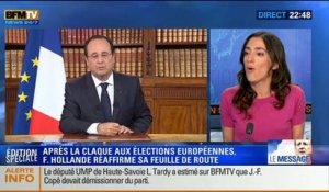 Le Soir BFM: Allocution de François Hollande: Malgré la déroute aux européennes, le président réaffirme sa feuille de route - 26/05