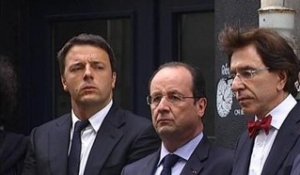 François Hollande et d'autres dirigeants européens au Musée juif de Bruxelles - 27/05