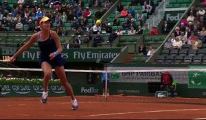 Women in action in super slow motion at Roland Garros