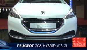 La Peugeot 208 HYbrid Air 2L en direct du Mondial de l'Auto 2014