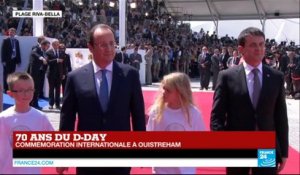70 ans du D-Day : l'arrivée du président français François Hollande à Ouistreham