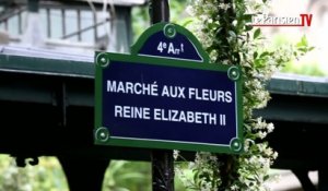 La reine Elizabeth II donne son nom au marché aux fleurs de Paris.