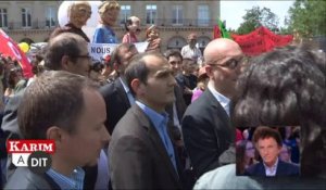 Des députés socialistes manifestent devant le ministère de la Culture avec des intermittents