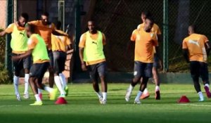 La Côte d'Ivoire s'entraîne avant le match contre la Grèce