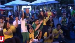 Ambiance parmi les supporters brésiliens