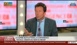 Geoffroy Roux de Bézieux, vice-président du Medef et président de Virgin Mobile France, dans Le Grand Journal - 26/06 3/4