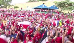 Brésil 2014 - Le Costa Rica célèbre sa qualification en quart de finale