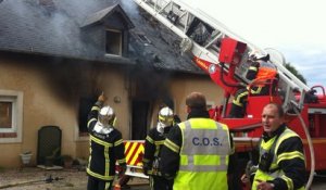 Incendie dans des habitations du bourg